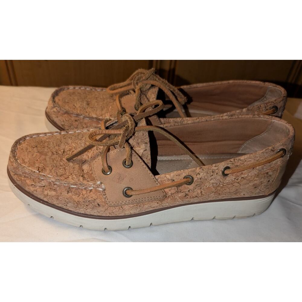 Sperry Topsider Cork Loafer Boat Shoes Size 8.5 Women's